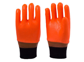 Флуоресцентные оранжевые перчатки из ПВХ