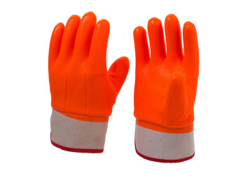 Флуоресцентные перчатки для холодной погоды с безопасной манжетой с песчаной поверхностью