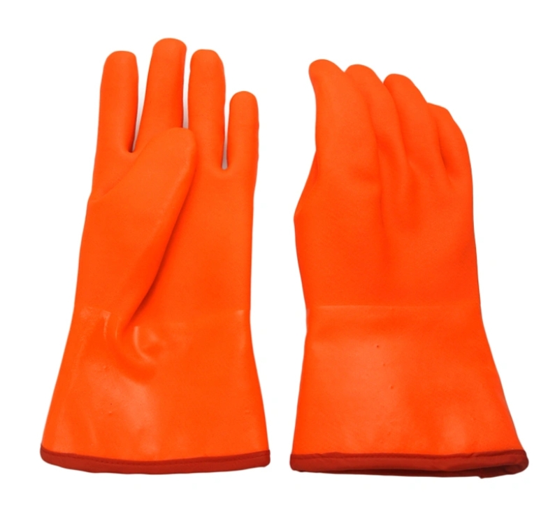Перчатки из ПВХ с коричневым покрытием